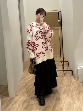 土屋莉央さん(レディース・151cm)の冬コーディネート