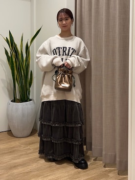 土屋莉央さん（レディース・151cm）の冬コーディネート