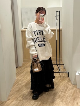 土屋莉央さん（レディース・151cm）の冬コーディネート