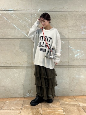土屋莉央さん(レディース・151cm)の秋コーディネート
