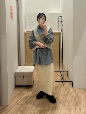 土屋莉央さん(レディース・151cm)の秋コーディネート