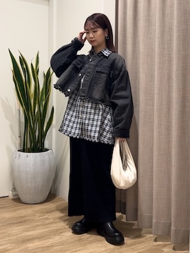 土屋莉央さん(レディース・151cm)の冬コーディネート