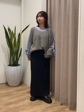 土屋莉央さん(レディース・151cm)の冬コーディネート