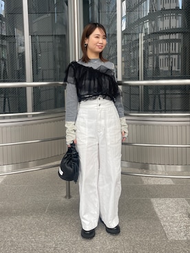 「アイテム（その他トップス）」を使った、土屋莉央さん（レディース・151cm・20代）の冬コーディネート
