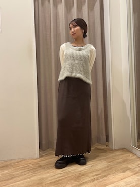 土屋莉央さん（レディース・151cm）の秋コーディネート