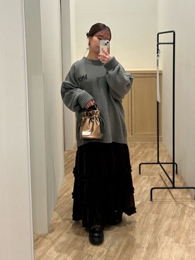 土屋莉央さん(レディース・151cm)の冬コーディネート