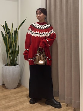 土屋莉央さん(レディース・151cm)の冬コーディネート