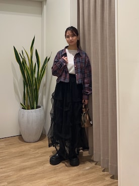 土屋莉央さん(レディース・151cm)の秋コーディネート