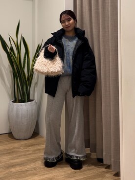 「アイテム（ダウンジャケット/コート）」を使った、土屋莉央さん（レディース・151cm・20代）の秋コーディネート