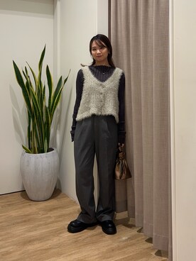 土屋莉央さん(レディース・151cm)の秋コーディネート