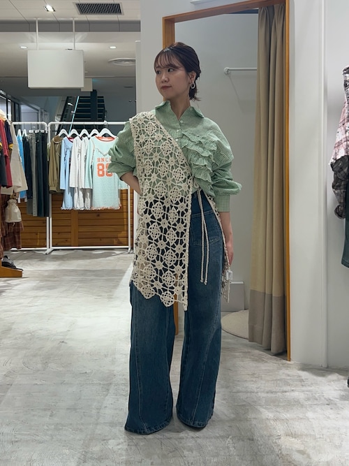未使用 DEMYLEE MAJOR オーガニックコットン クロシェット編みベスト ナイジェル・ケーボン】WOMAN / クロシェットベスト - コットンコード