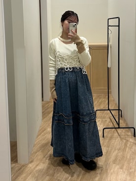 土屋莉央さん(レディース・151cm)の冬コーディネート
