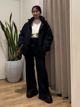 「アイテム（ダウンジャケット/コート）」を使った、土屋莉央さん（レディース・151cm・20代）の秋コーディネート