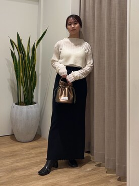 土屋莉央さん(レディース・151cm)の秋コーディネート