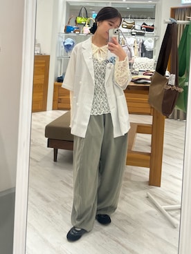 「ciaopanic」｜土屋莉央さん（レディース・151cm）の春コーディネート