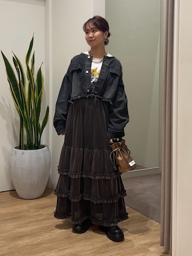 土屋莉央さん(レディース・151cm)の冬コーディネート