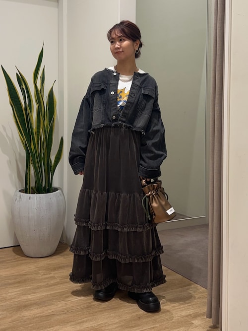 セール】【WEB限定】ベロアチュールティアードスカート（スカート