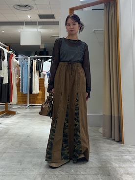 「アイテム（スカート）」を使った、土屋莉央さん（レディース・151cm・20代）の夏コーディネート
