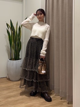 土屋莉央さん(レディース・151cm)の秋コーディネート