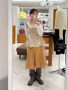 土屋莉央さん(レディース・151cm)の秋コーディネート