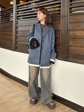 土屋莉央さん（レディース・151cm）の冬コーディネート