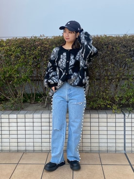 土屋莉央さん(レディース・151cm)の冬コーディネート