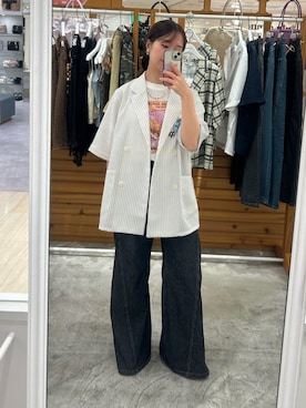 土屋莉央さん(レディース・151cm)の春コーディネート