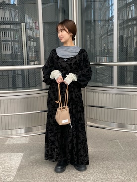 土屋莉央さん(レディース・151cm)の冬コーディネート