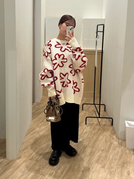土屋莉央さん(レディース・151cm)の冬コーディネート