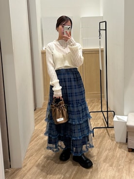 土屋莉央さん(レディース・151cm)の秋コーディネート