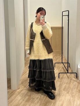 土屋莉央さん（レディース・151cm）の冬コーディネート