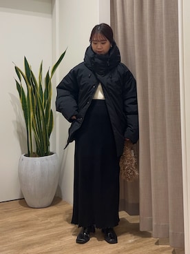 「アイテム（ダウンジャケット/コート）」を使った、土屋莉央さん（レディース・151cm・20代）の秋コーディネート