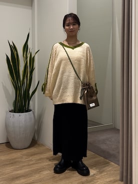 土屋莉央さん(レディース・151cm)の冬コーディネート