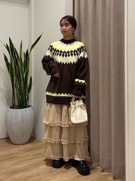 土屋莉央さん(レディース・151cm)の冬コーディネート