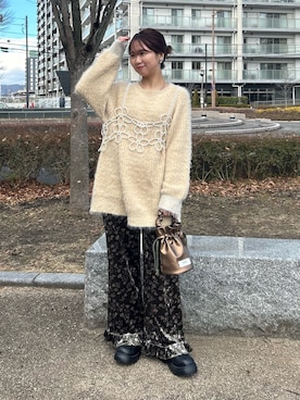 土屋莉央さん(レディース・151cm)の冬コーディネート