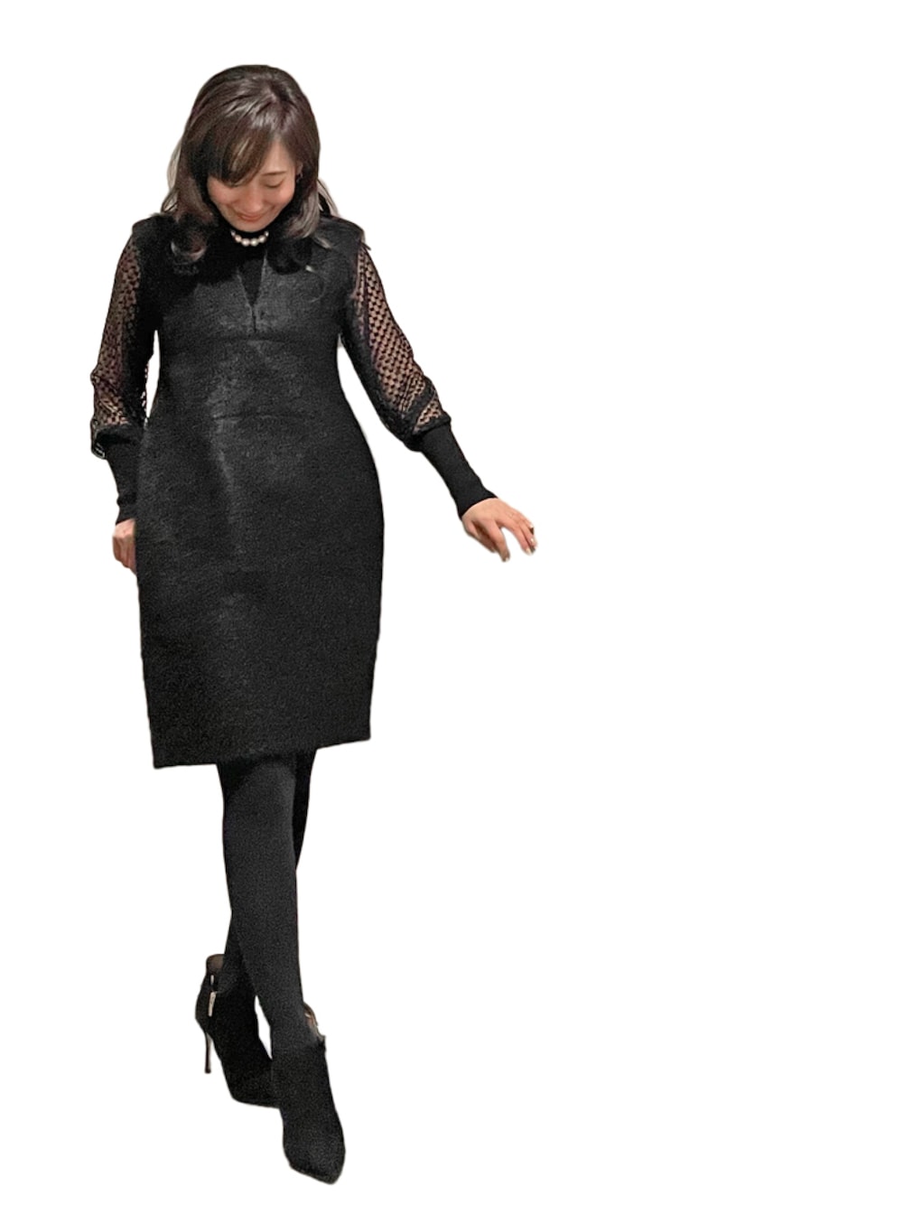 YOKOCHAN パール　ワンピース ヨーコチャン ヨーコチャンワンピース YOKOCHAN パールワンピース 34 ヨーコチャン