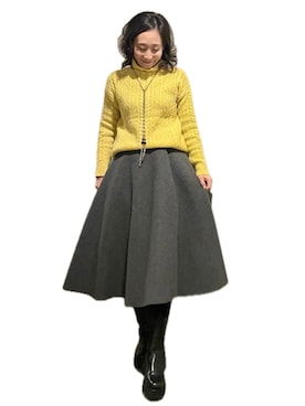 「LE CIEL BLEU（ルシェルブルー）のアイテム（スカート）」を使った、komikaさん（レディース・159cm）の冬コーディネート