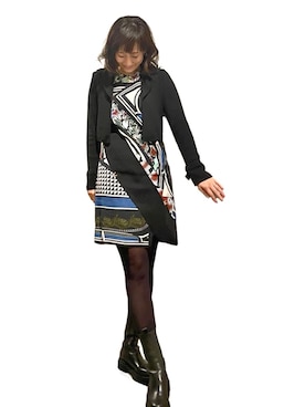 「VERSACE（ヴェルサーチ）のアイテム（ワンピース/ドレス）」を使った、komikaさん（レディース・159cm）の春コーディネート