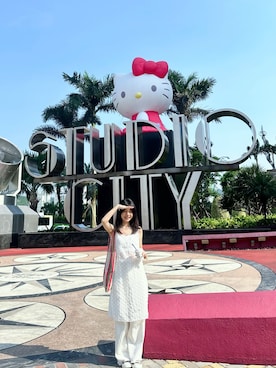 「CONVERSE（コンバース）のアイテム（その他シューズ）」を使った、谢宝宝bubbleさん（レディース・155cm）の夏コーディネート