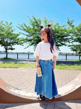 「Granny Branket（グラニーブランケット）のアイテム」を使った、buchon さん（キッズ・100cm）の夏コーディネート