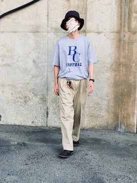 「アイテム（チノパンツ）」を使った、tarさん（メンズ・175cm）の秋コーディネート