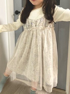 「apres les cours（アプレレクール）のアイテム（ワンピース/ドレス）」を使った、yu_ruさん（キッズ・110cm）の春コーディネート