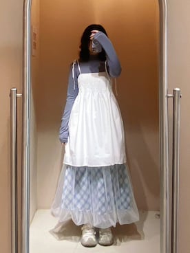 「QUEEN SHOP（クイーンショップ）の01087107（ワンピース、ホワイト系）」を使った、QUEEN SHOPさん（レディース・166cm）の春コーディネート