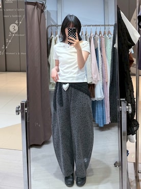 「QUEEN SHOP（クイーンショップ）の01099489（トップス、ホワイト系）」を使った、QUEEN SHOPさん（レディース・166cm）の夏コーディネート