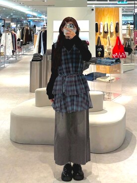 「QUEEN SHOP（クイーンショップ）のアイテム」を使った、QUEEN SHOPさん（レディース・161cm）の春コーディネート