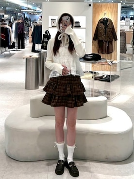 「QUEEN SHOP（クイーンショップ）のアイテム」を使った、QUEEN SHOPさん（レディース・166cm）の秋コーディネート