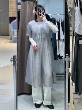 「QUEEN SHOP（クイーンショップ）の01098837（トップス、ホワイト系）」を使った、QUEEN SHOPさん（レディース・158cm）の夏コーディネート