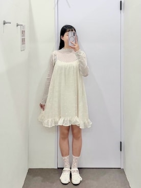 「透け感」｜QUEEN SHOPさん（レディース・163cm）の春コーディネート