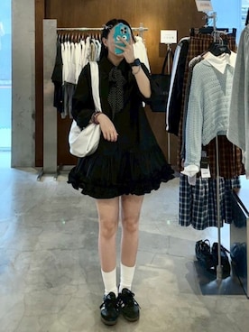 「アイテム（シャツワンピース）」を使った、QUEEN SHOPさん（レディース・166cm）の秋コーディネート