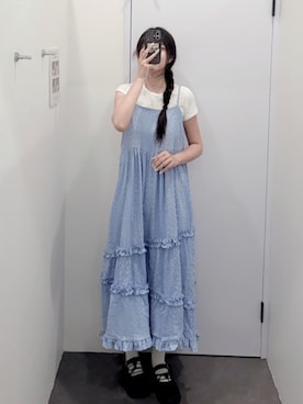 「QUEEN SHOP（クイーンショップ）の01099525（トップス、ホワイト系）」を使った、QUEEN SHOPさん（レディース・158cm）の夏コーディネート
